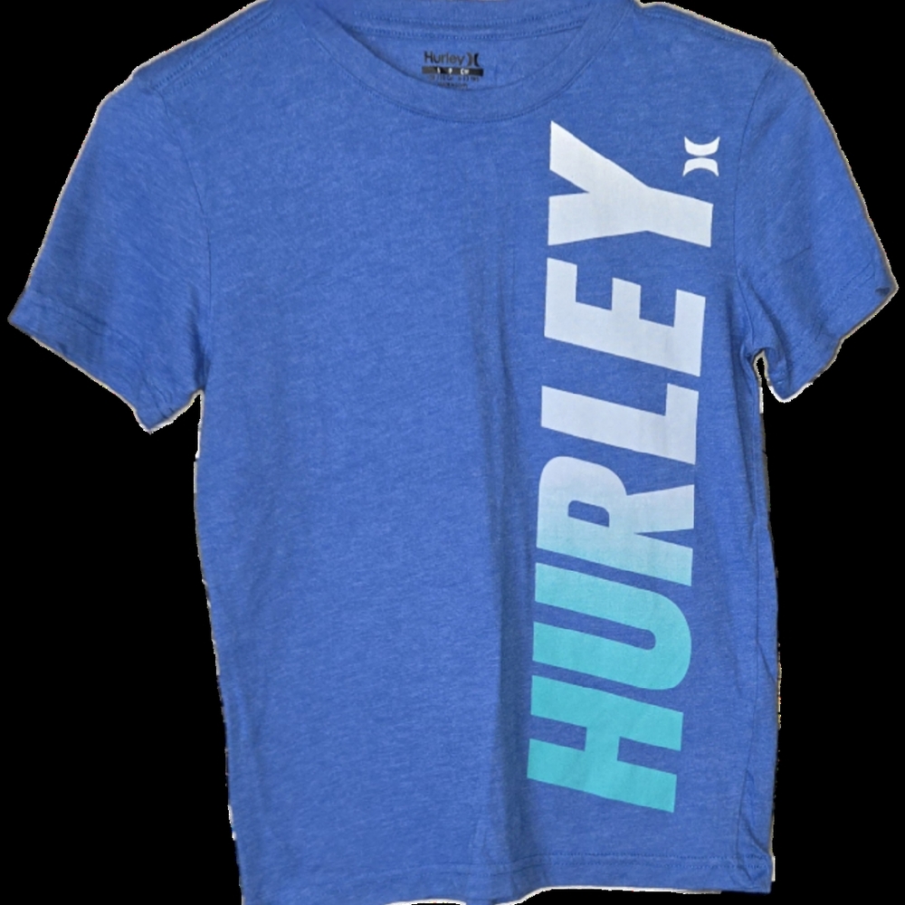 Hurley Kids Blue and White Logo Tee
